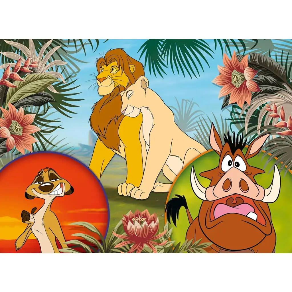 Oroszlánkirály 2 az 1-ben 24db-os Eco mini puzzle és színező 35x25cm - Lisciani kép 2