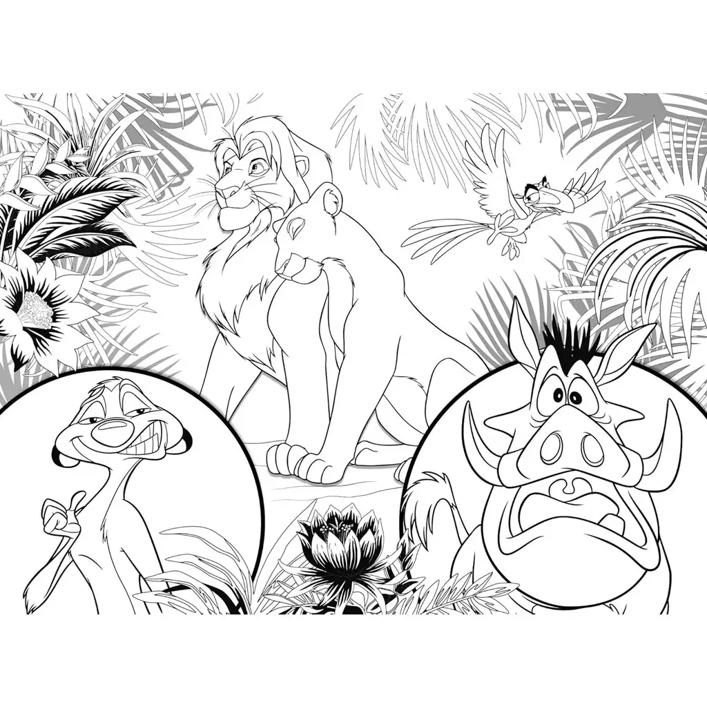 Oroszlánkirály 2 az 1-ben 24db-os Eco mini puzzle és színező 35x25cm - Lisciani kép 3