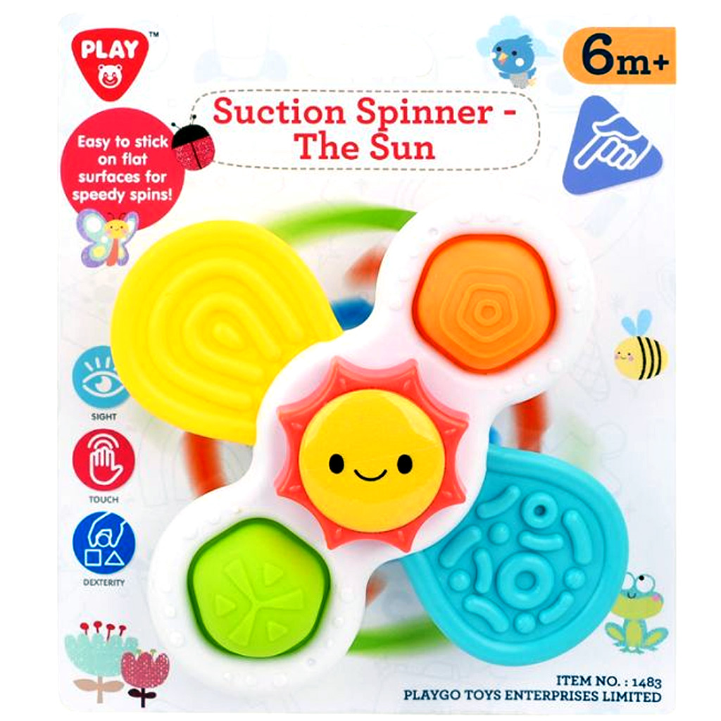 Playgo: Tapadókorongos forgó napocska bébijáték