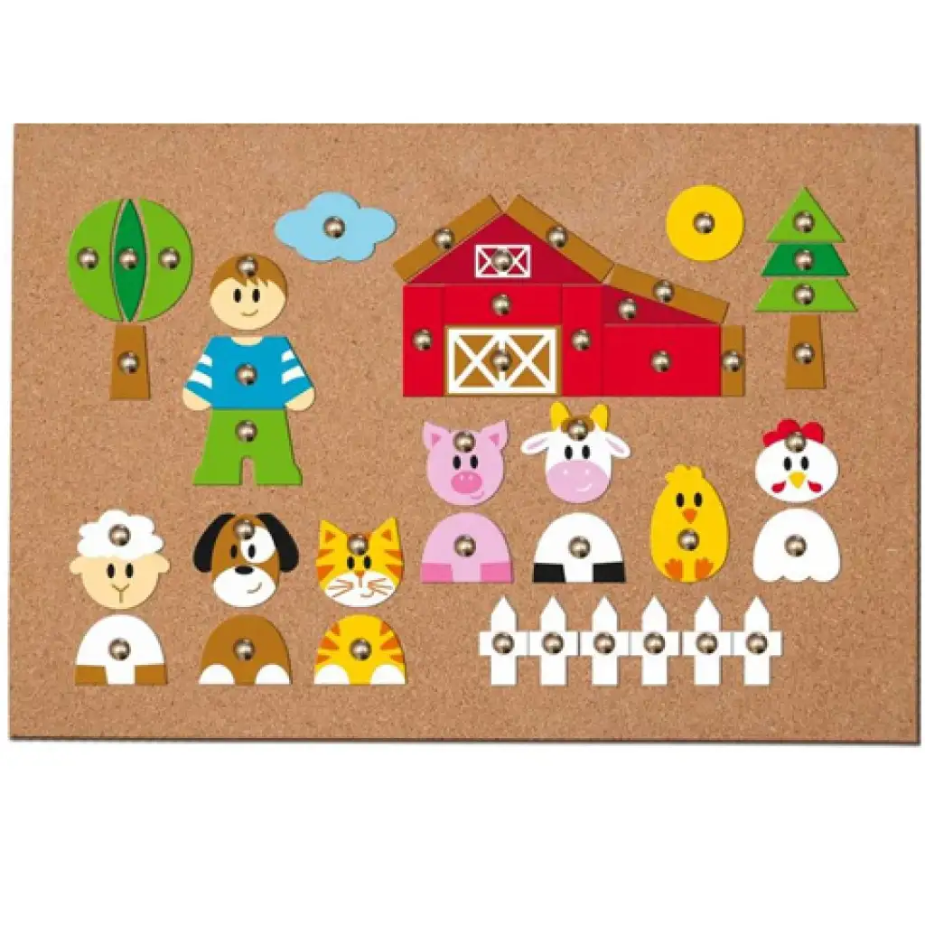 Parafatábla állatfigurákkal játékszett - Woodyland