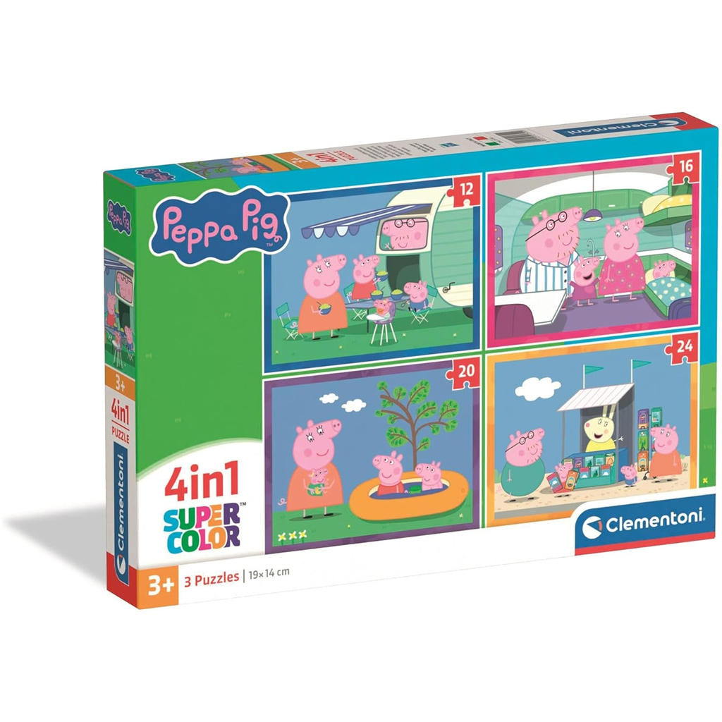 Peppa malac 4 az 1-ben Supercolor puzzle - Clementoni