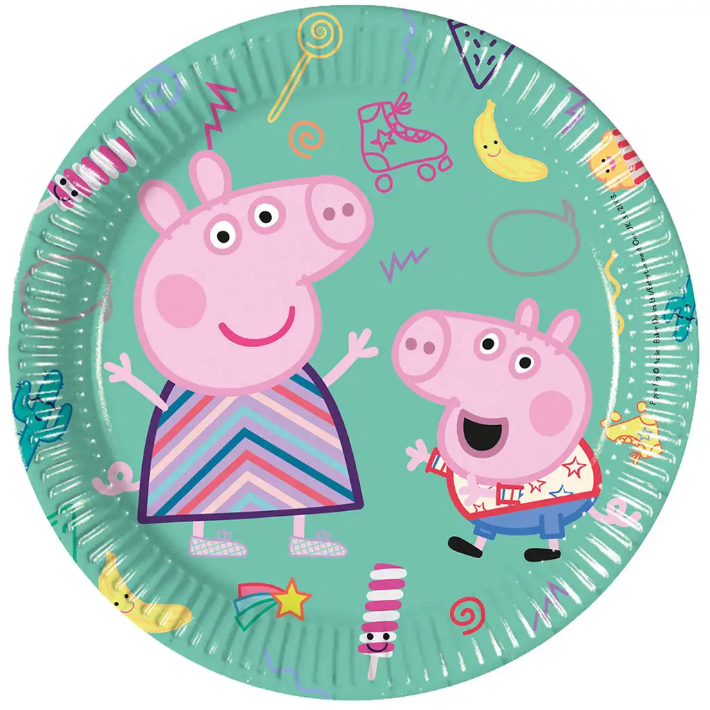 Peppa Malac party papírtányér 8db-os szett
