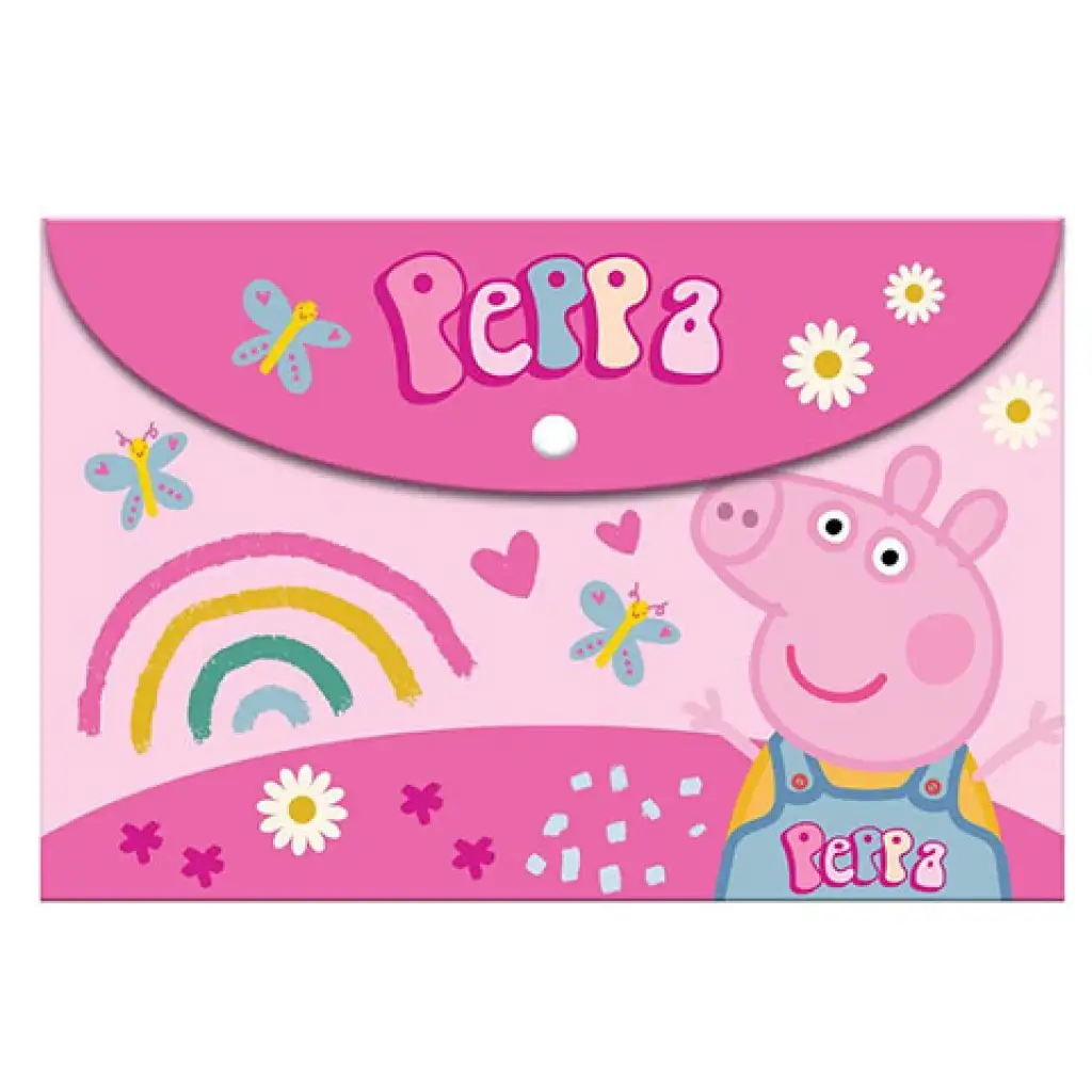 Peppa malac rózsaszín patentos irattartó mappa A/4-es méretben