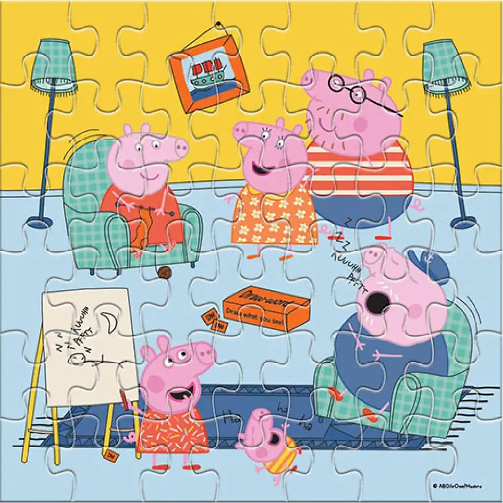 Peppa malac színezhető puzzle 42db-os kép 2
