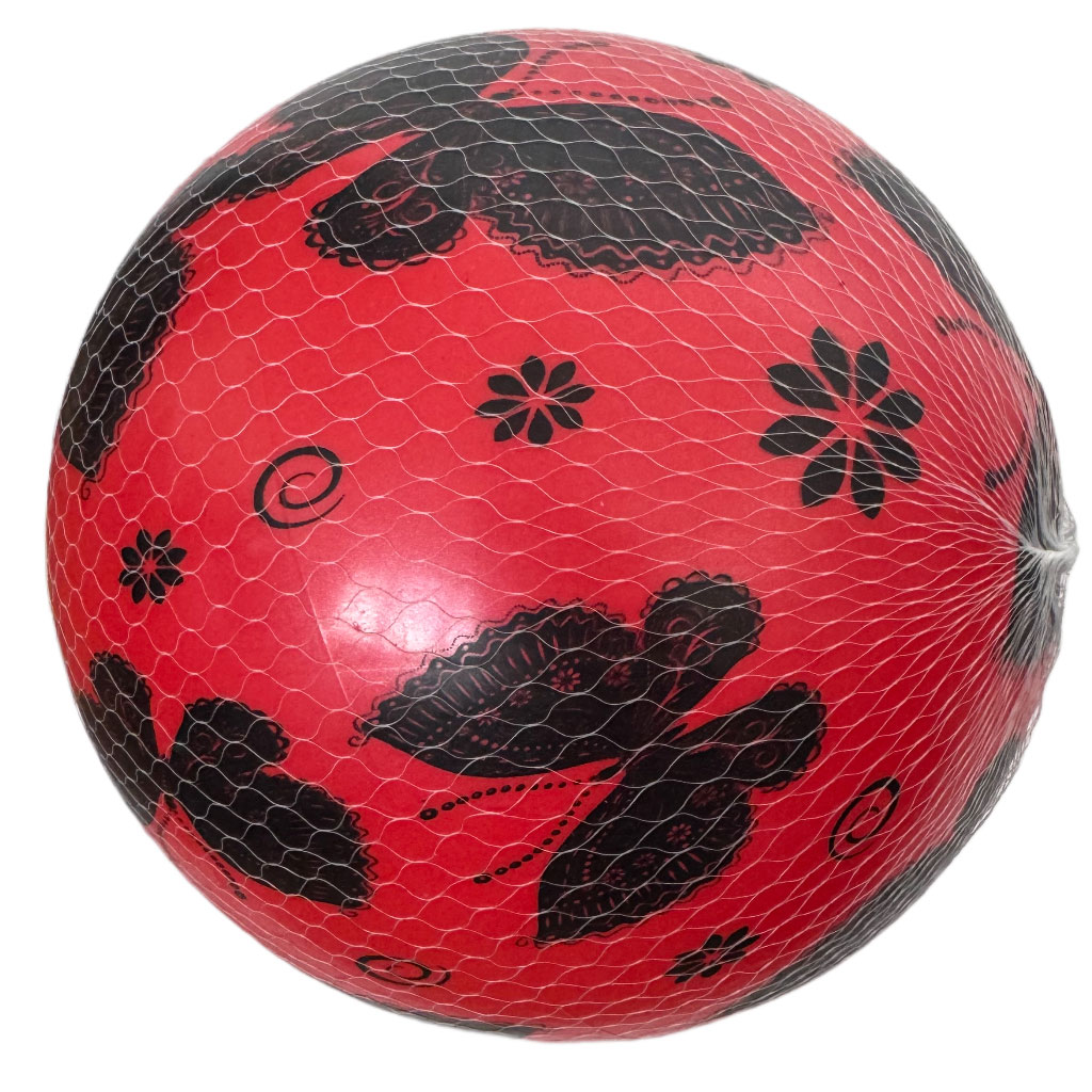 Pillangó mintás gumilabda virágos mintával 23cm többféle változatban 1db kép 4