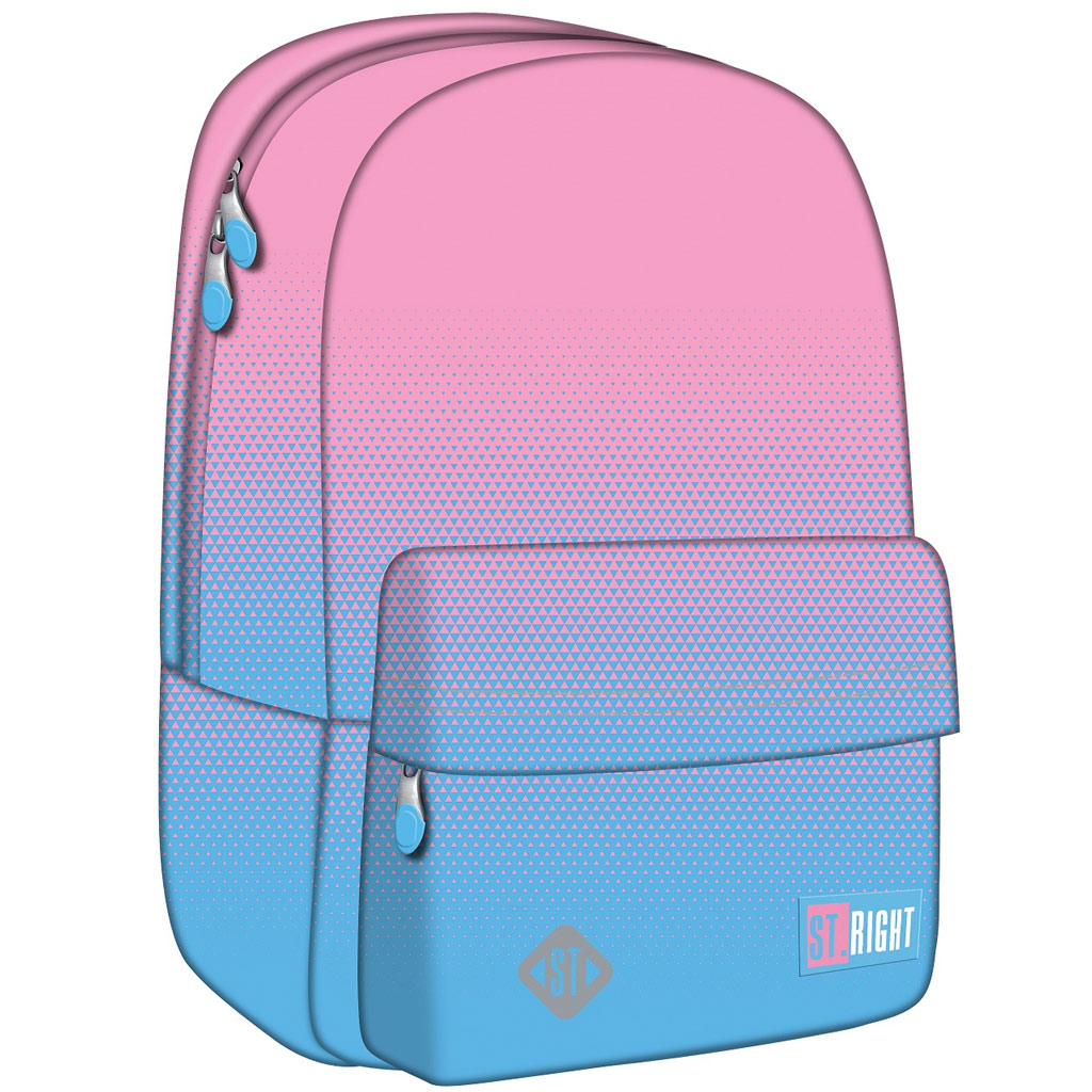 St.Right Rózsaszín-Kék Gradien iskolatáska, hátizsák BP33 40x31x17 cm kép 1