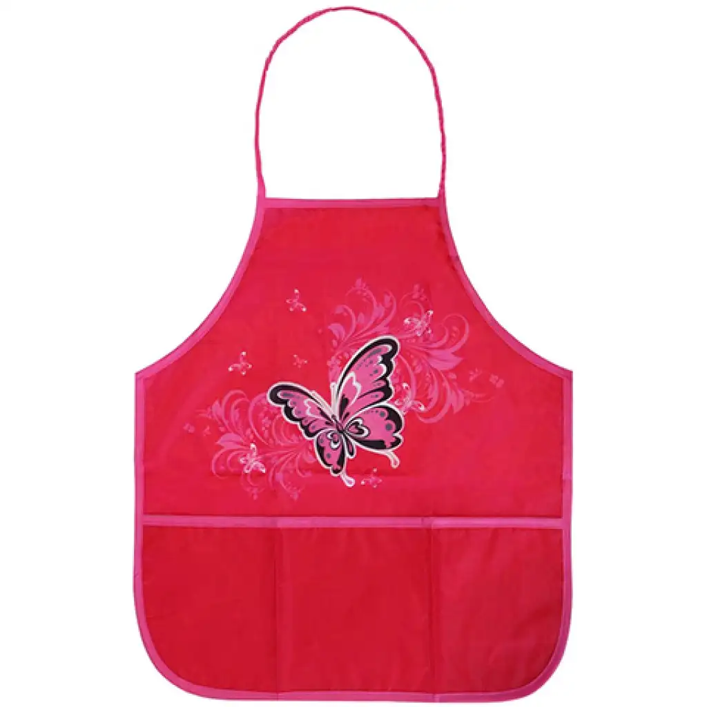 Spirit: Pillangó mintás piros festő kötény