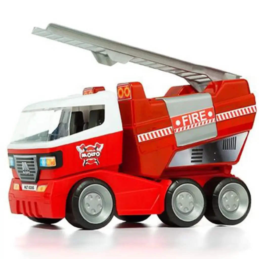 Molto: Piros színű létrás tűzoltóautó 40cm kép 2