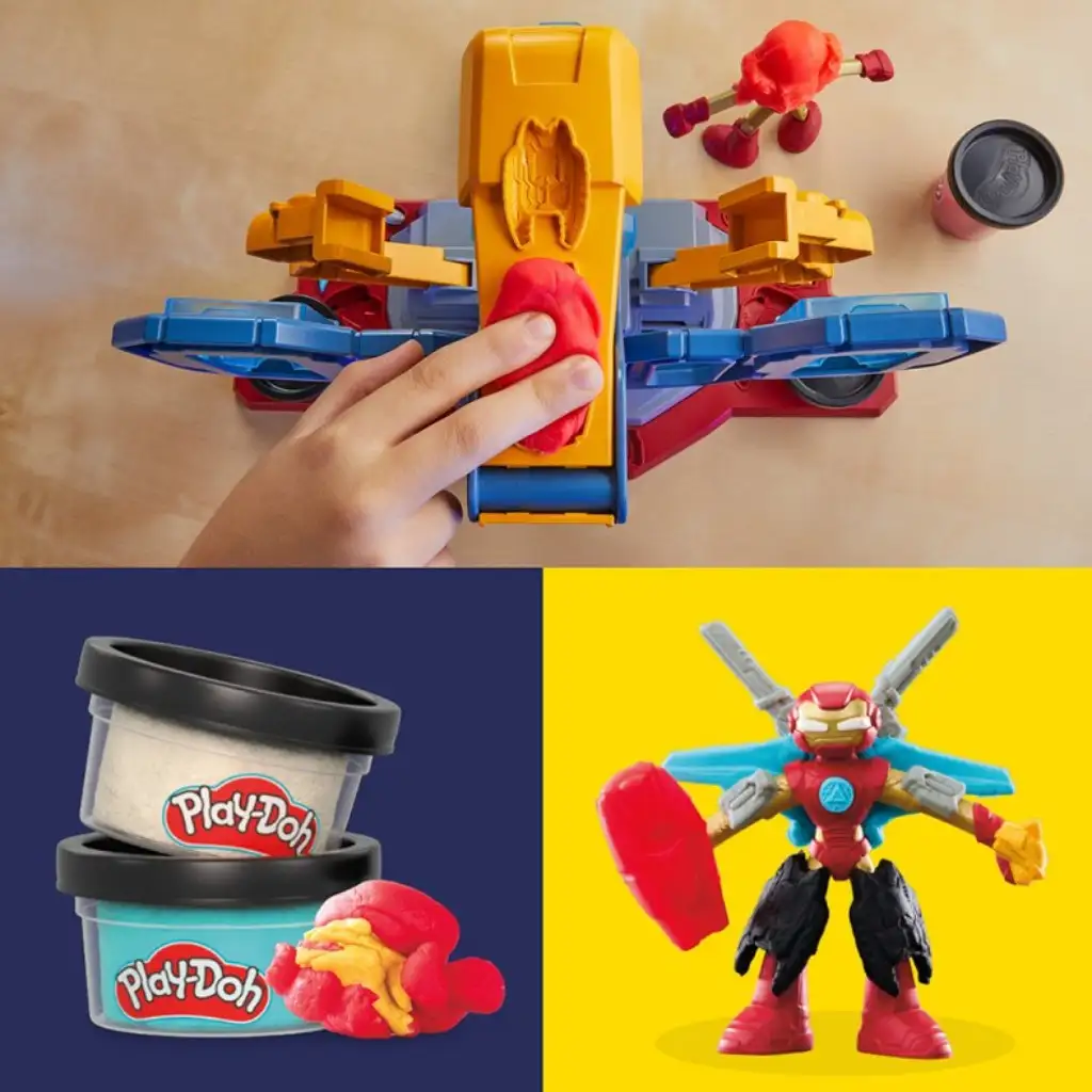 Play-Doh Marvel: Bosszúállók Vasember páncélgyártó laboratóriuma fénnyel és hanggal - Hasbro kép 3