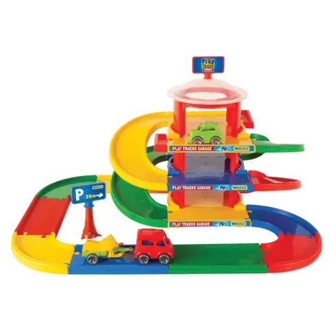 Play Tracks: 3 szintes garázs 2db kisautóval - Wader kép 2