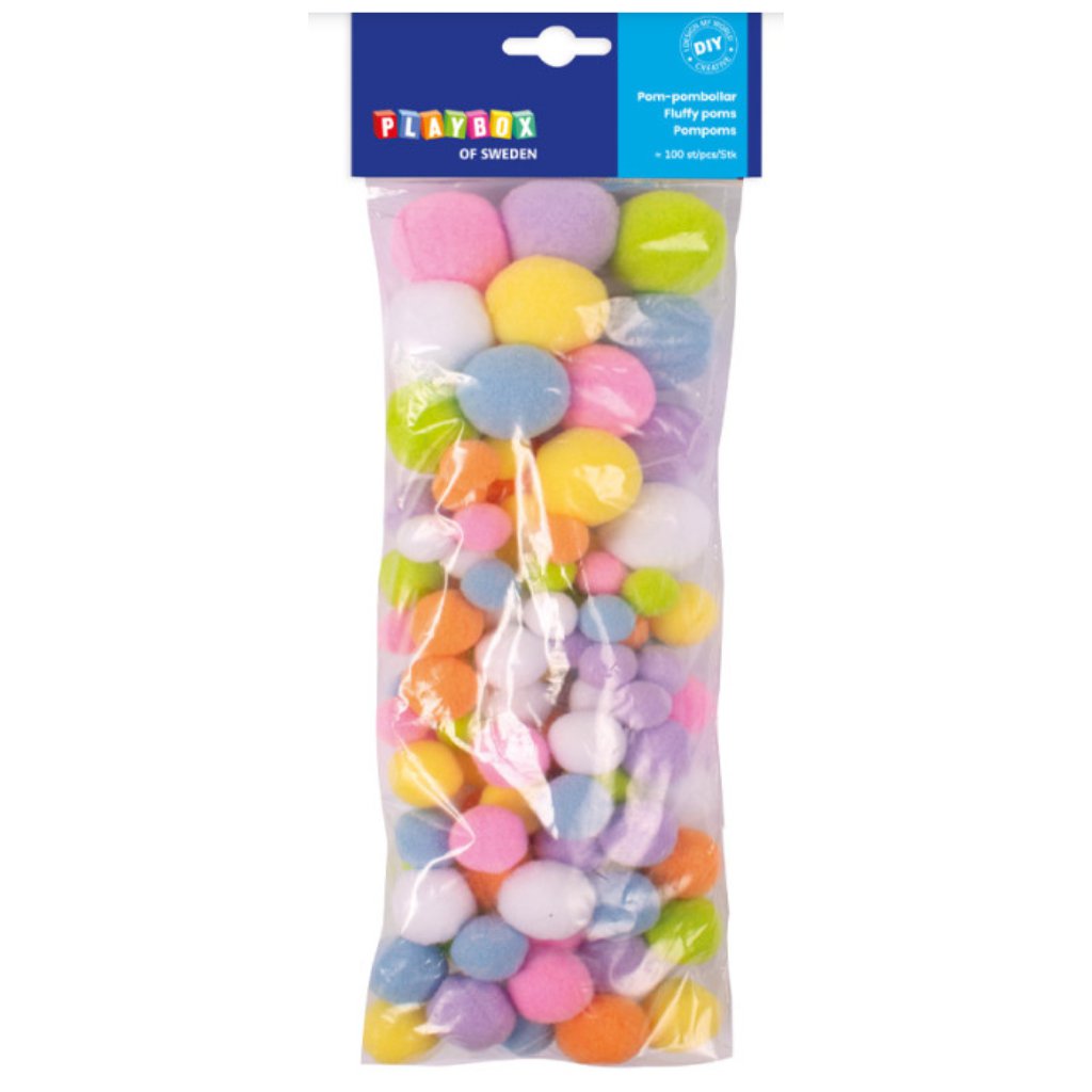 PlayBox: 100db-os színes kreatív PomPom szett vegyesen kép 1