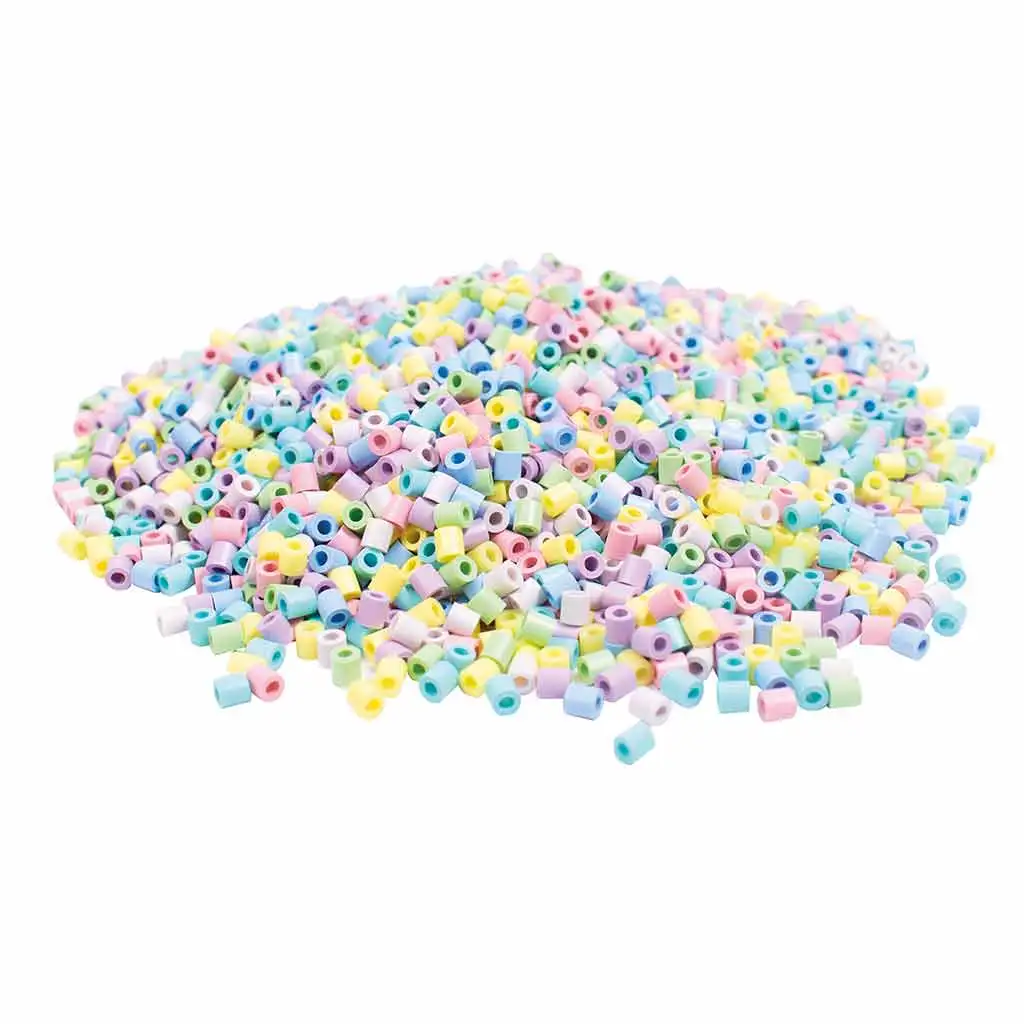 PlayBox: 5mm-es MIDI pasztell színű vasalható gyöngyök vödörben 5.000db-os csomag kép 3