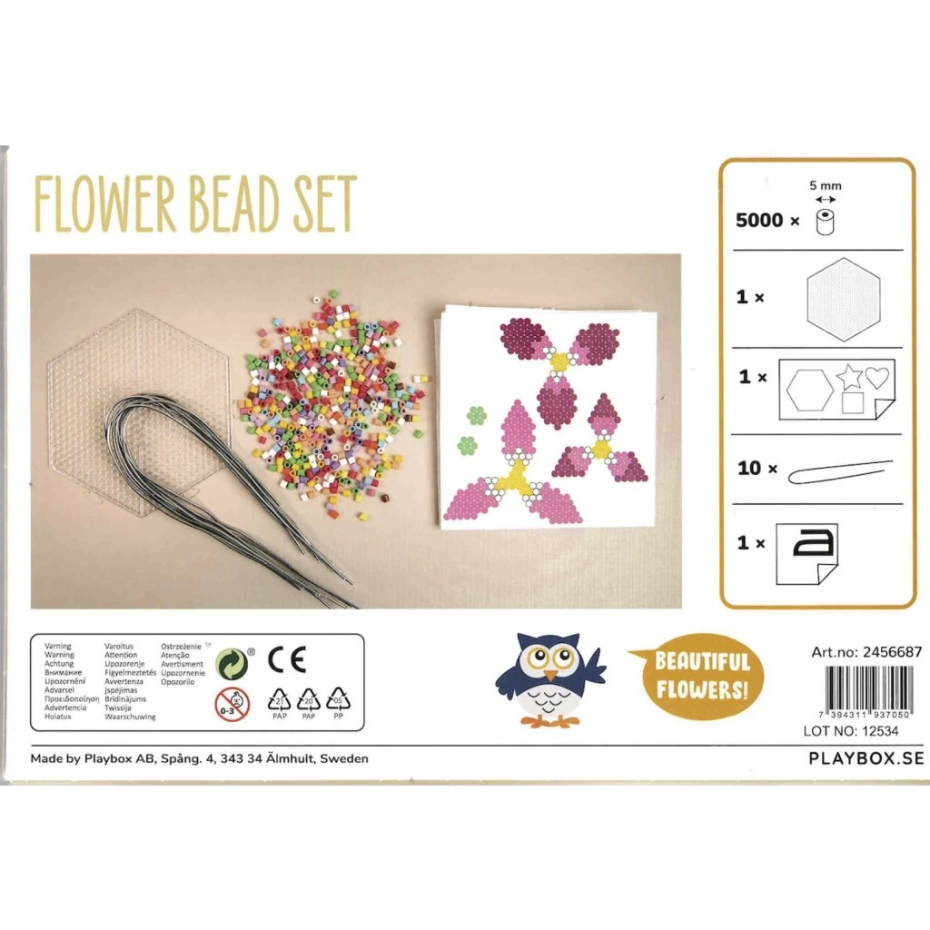 PlayBox: 5mm-es MIDI vasalható gyöngy virágok 5000db-os szett kép 2