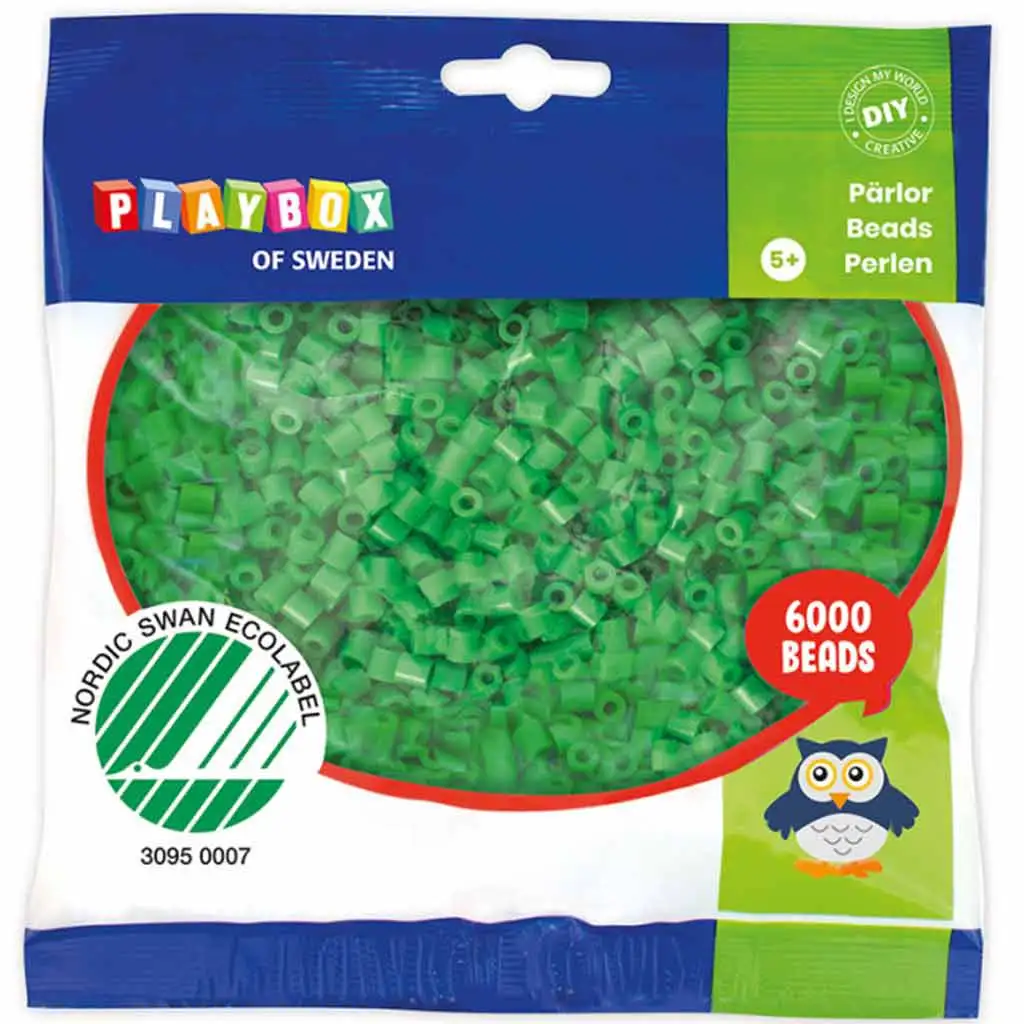 PlayBox: 5mm-es MIDI vasalható gyöngy fűzöld színben 6000db-os csomag