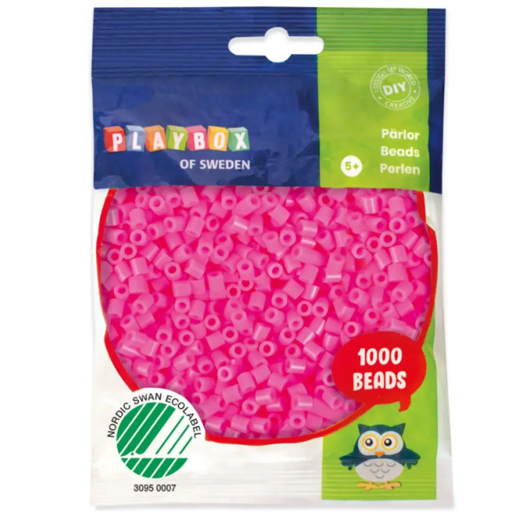 PlayBox: 5mm-es MIDI vasalható gyöngy 1000db-os pink színben