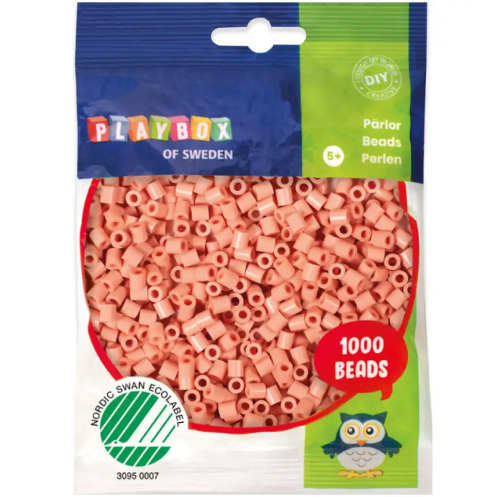 PlayBox: 5mm-es MIDI vasalható gyöngy 1000db-os fakó pink színben