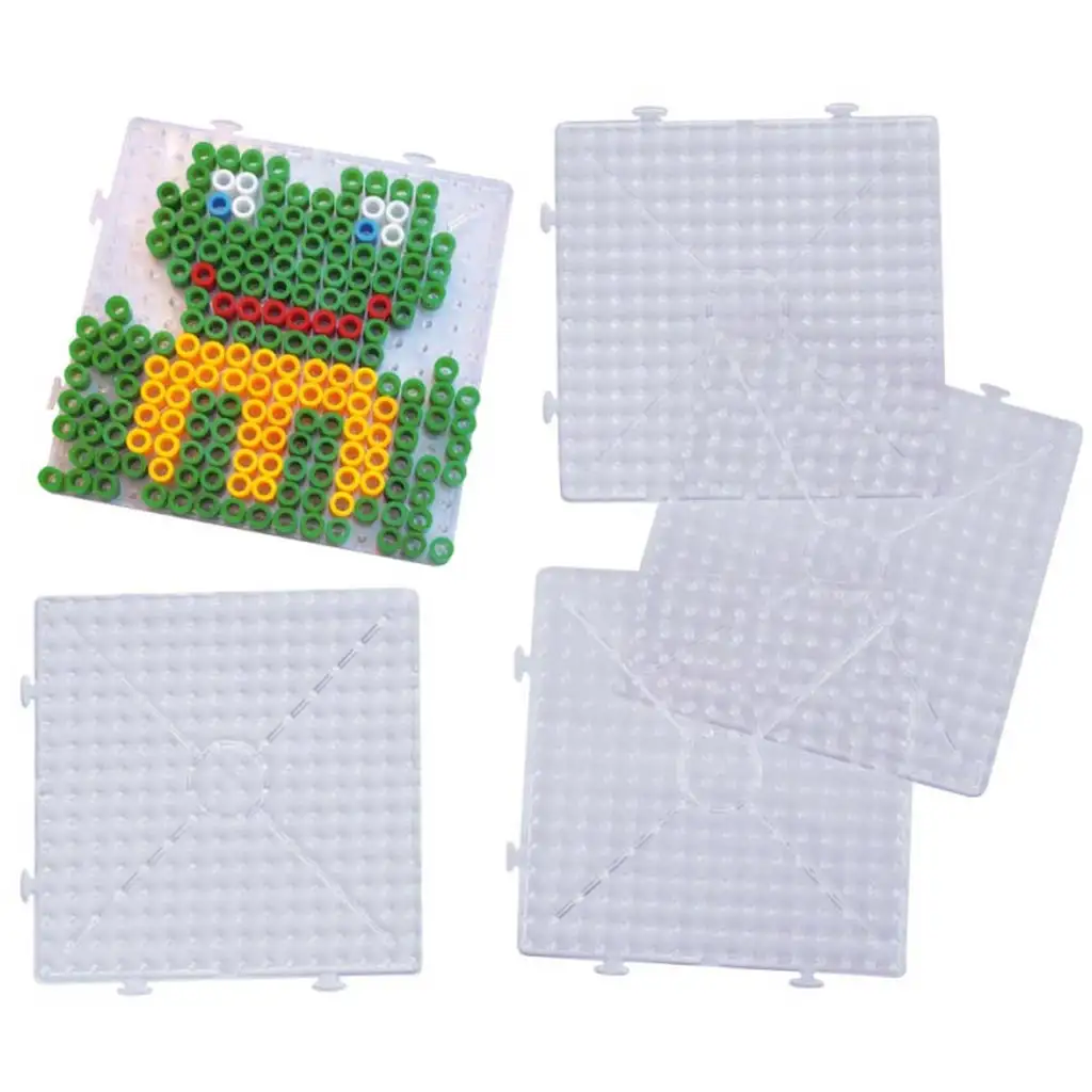 Playbox: XL vasalható gyöngy alaplap készlet – 5 darab, négyzet alakú, összekapcsolható