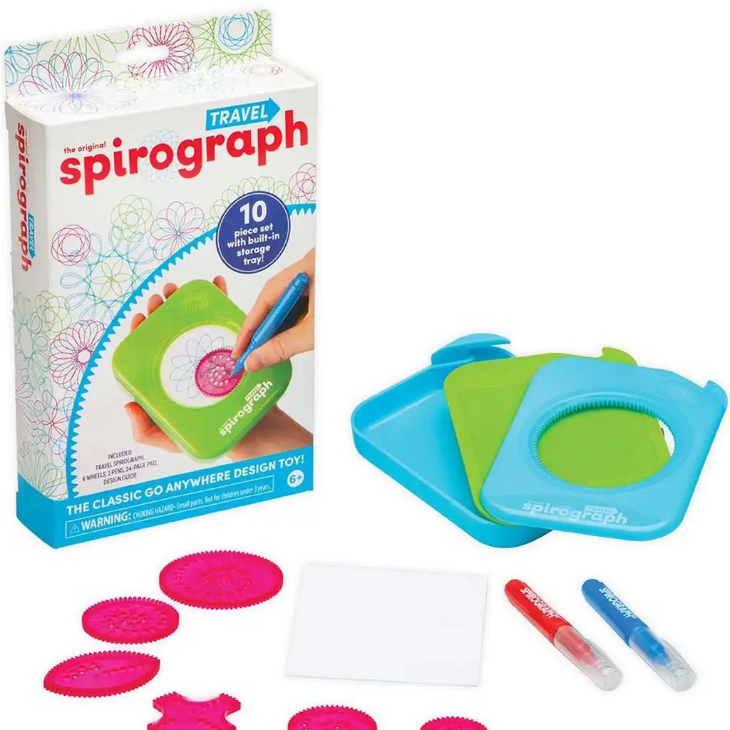 Spirograph: Utazó spirográf tárolóval kompakt méretben 10db-os szett kép 2
