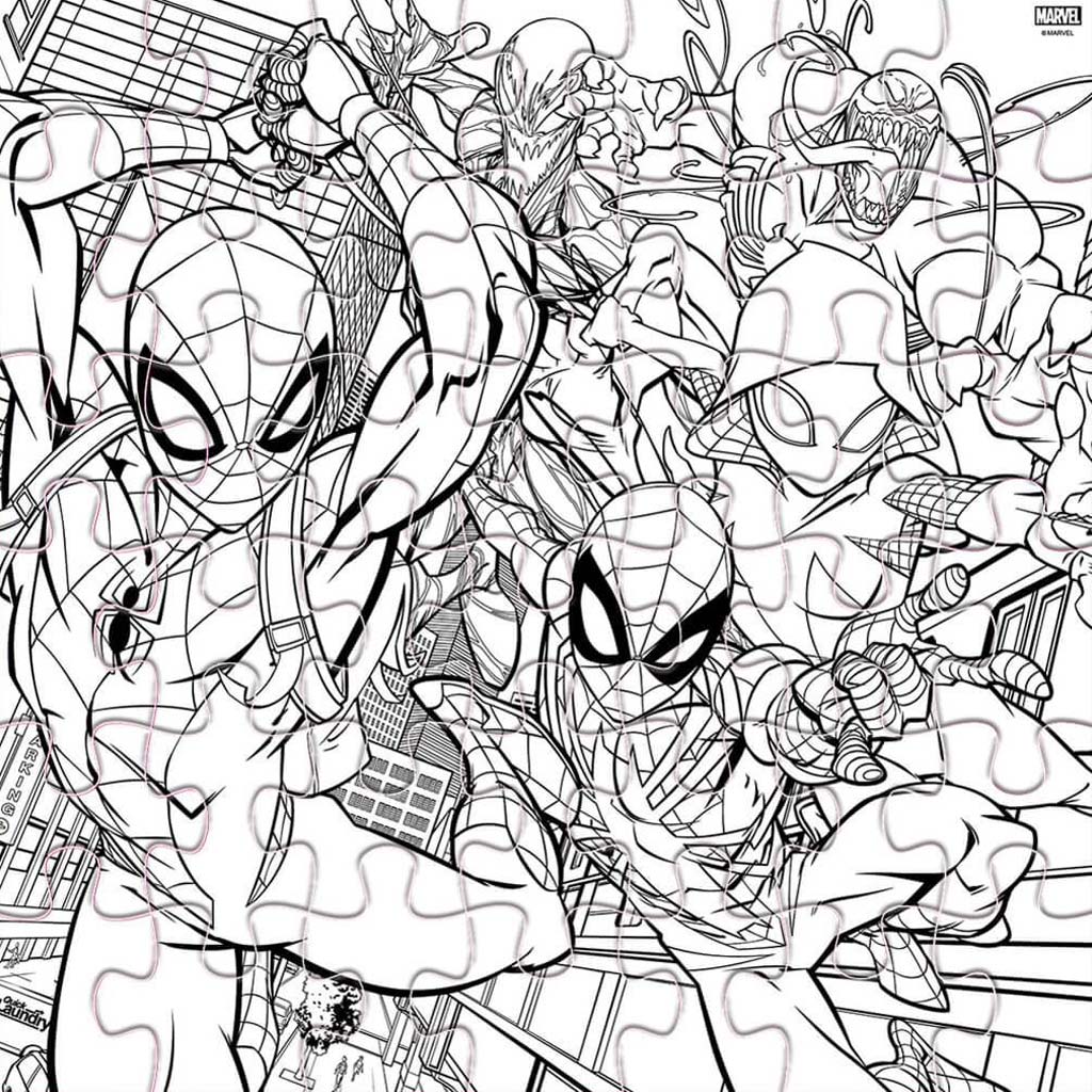 Luna: Pókember 42db-os színezhető puzzle kép 3