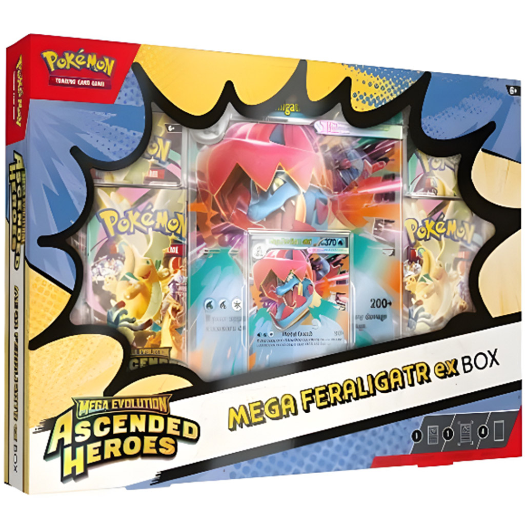 Pokémon TCG: Mega Evolution - Ascended Heroes - Mega Feraligatr ex Box kép 1