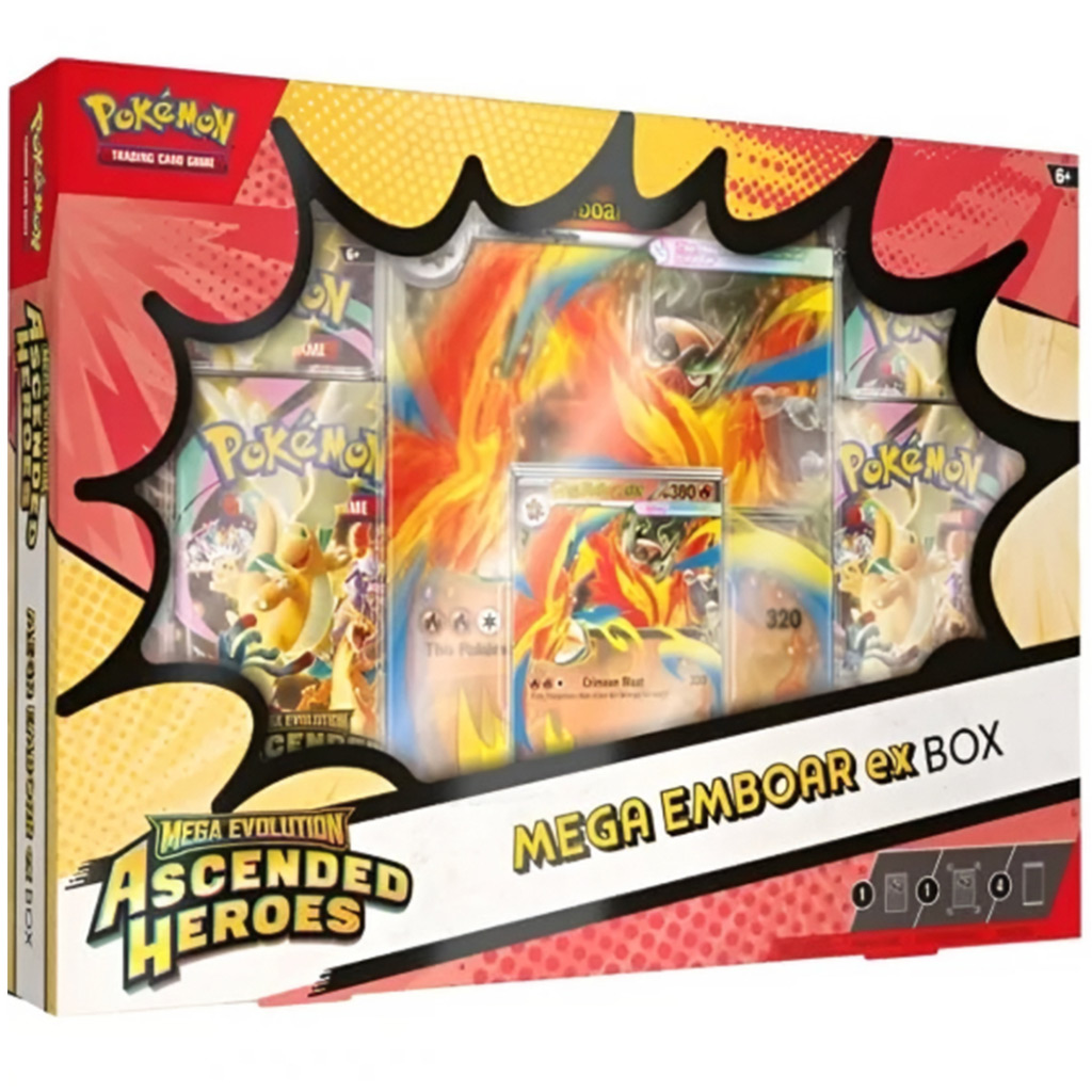 Pokémon TCG : Mega Evolution - Ascended Heroes - Mega Emboar ex Box kép 1