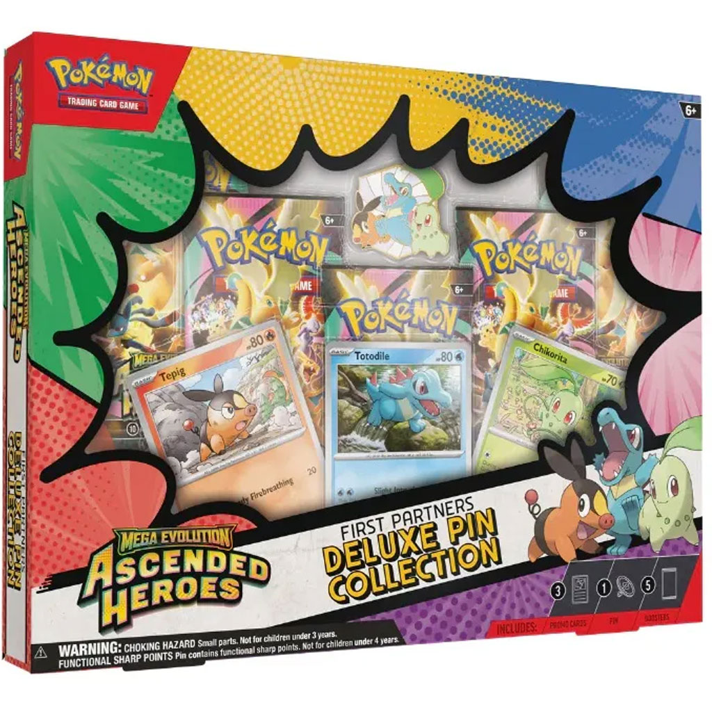 Pokémon TCG: Mega Evolution – Ascended Heroes First Partners Deluxe Pin Collection kártyacsomag kép 1