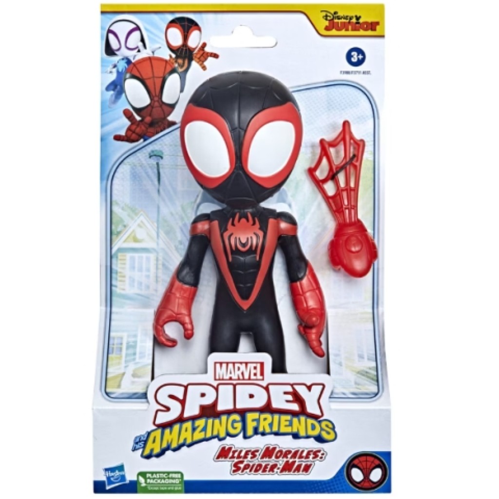 Pókember: Póki és csodálatos barátai Miles Morales játékfigura kiegészítővel 23cm - Hasbro kép 1