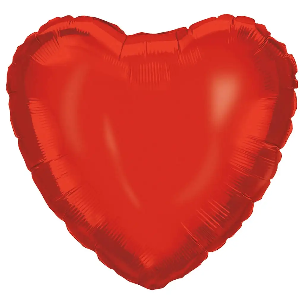 Szív alakú fólia lufi – piros 46cm