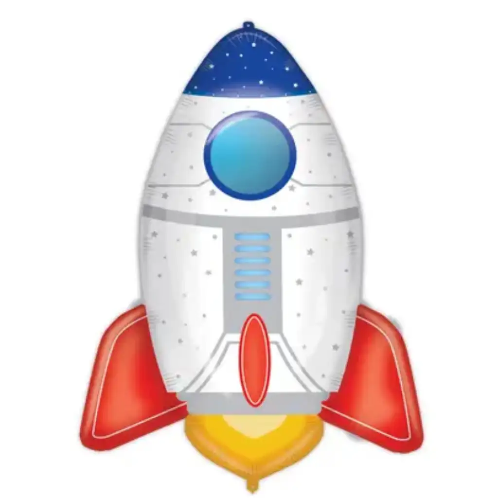 Űrrakéta alakú fólia lufi 77cm-es