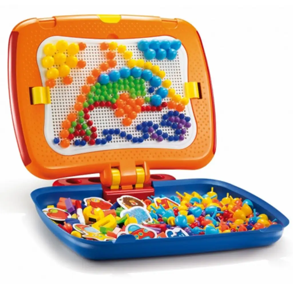 Quercetti: 2 az 1-ben  300db-os pötyi készlet mágneses táblával kép 2