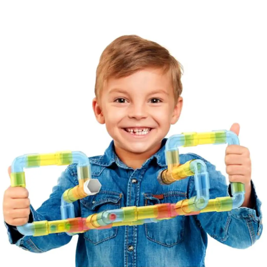 Quercetti: Csőlabirintus építőjáték szett 44db-os kép 5