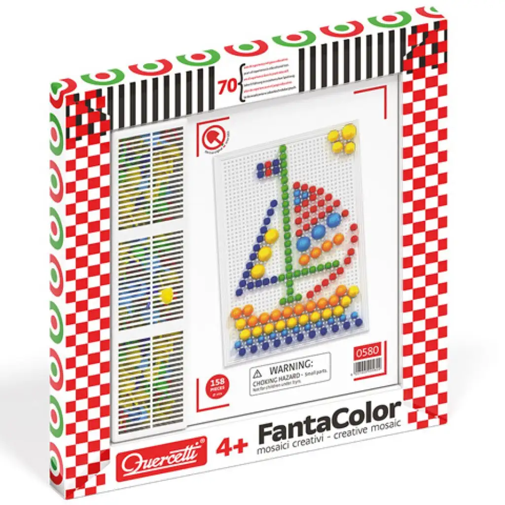 Quercetti: Fantacolor pötyi vitorlás 70db-os