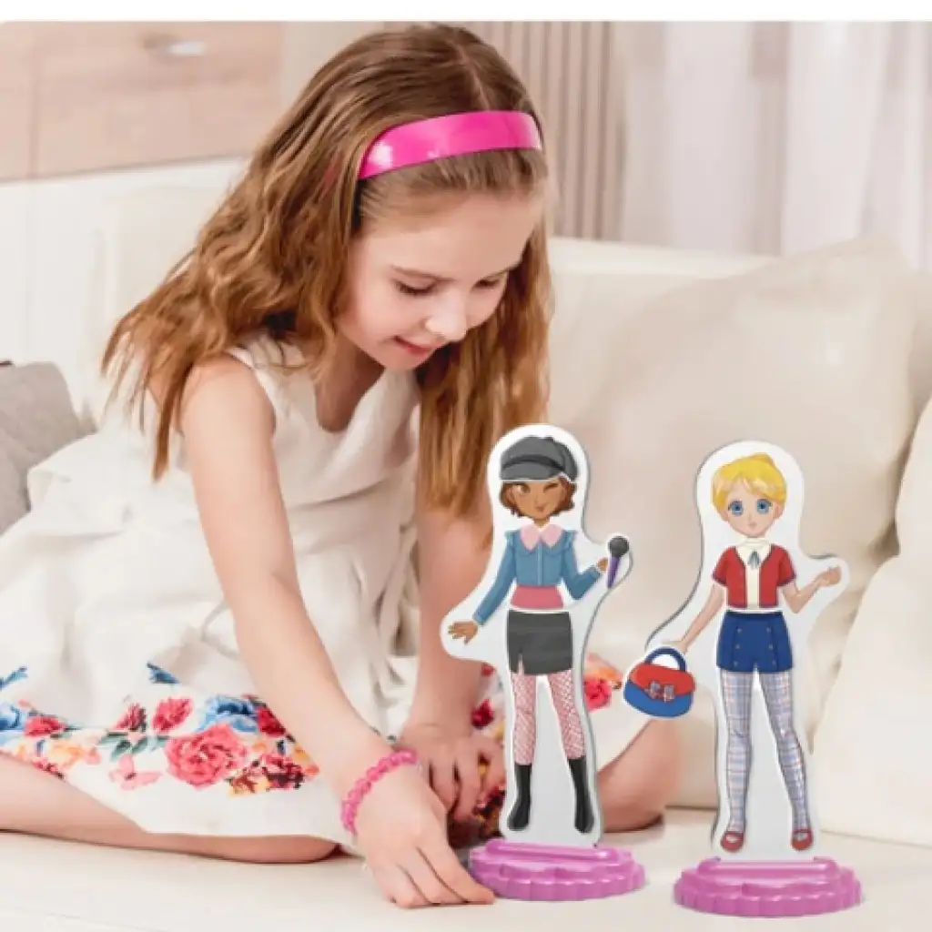 Quercetti: Mágneses babaöltöztető játék - Legjobb barátnők kép 3