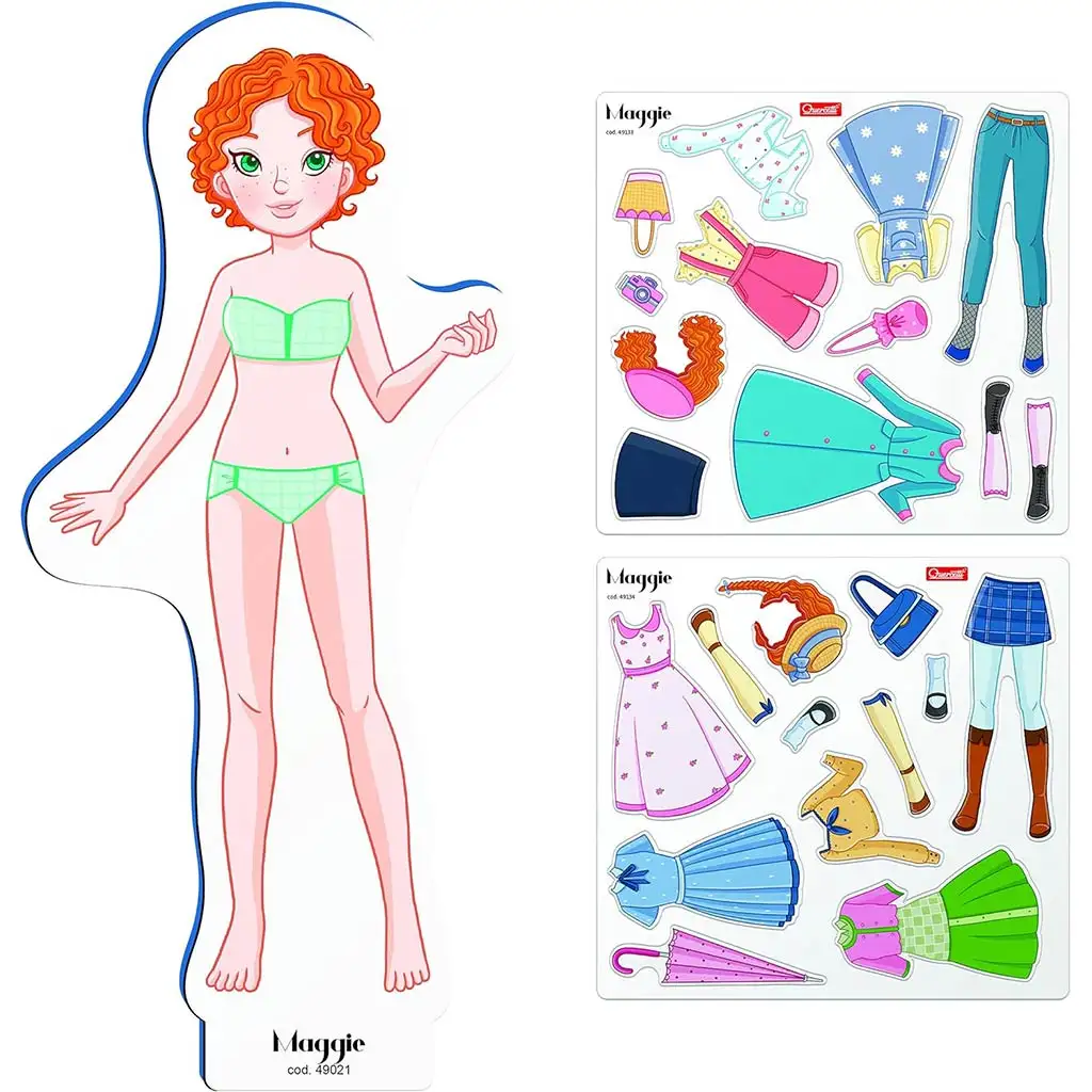 Quercetti: Mágneses babaöltöztető játék - Maggie kép 3