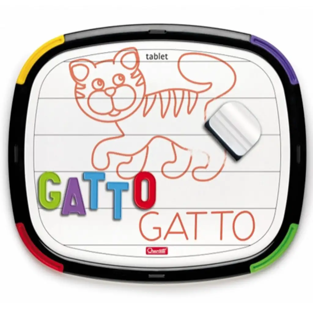 Quercetti: Kétoldalas mágneses tábla betűkkel és filctollal kép 3