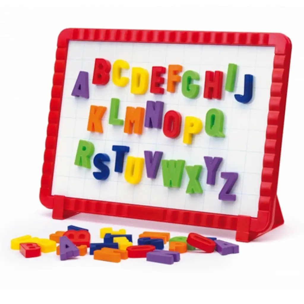 Quercetti: Mágneses tábla színes betűkkel- 48db-os kép 2