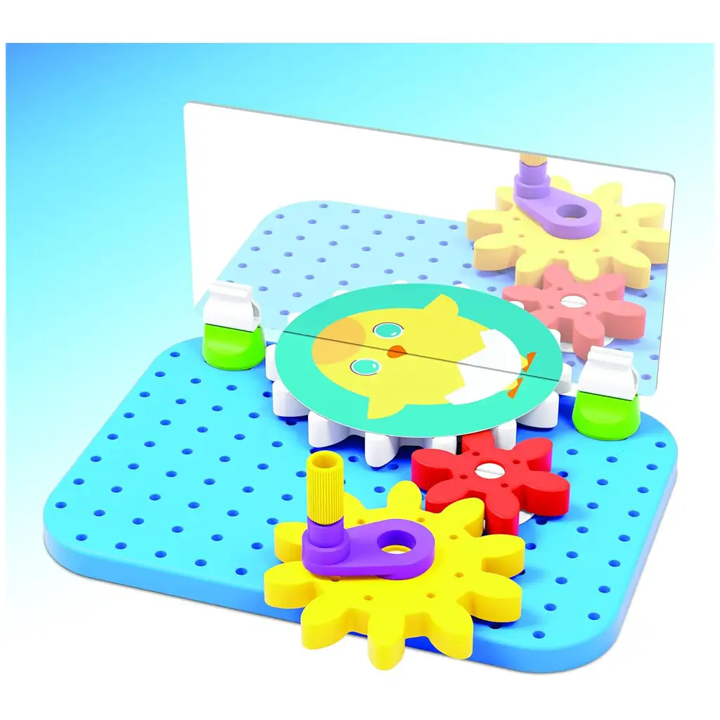 Quercetti: Mirrorello tükrözős készségfejlesztő fogaskerekekkel kép 2