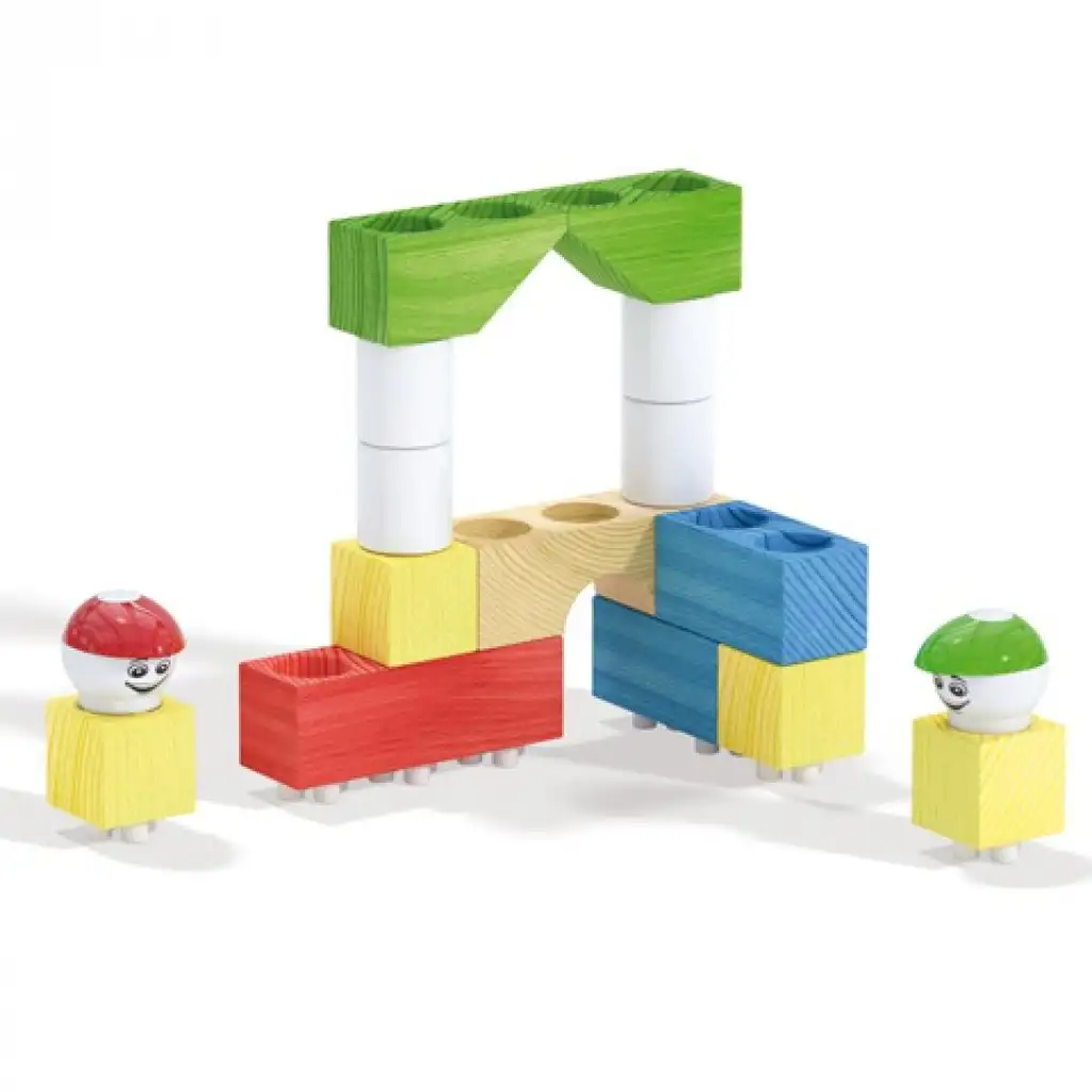 Quercetti: Modi Bloc Basic fa és műanyag építőjáték 18db-os kép 4