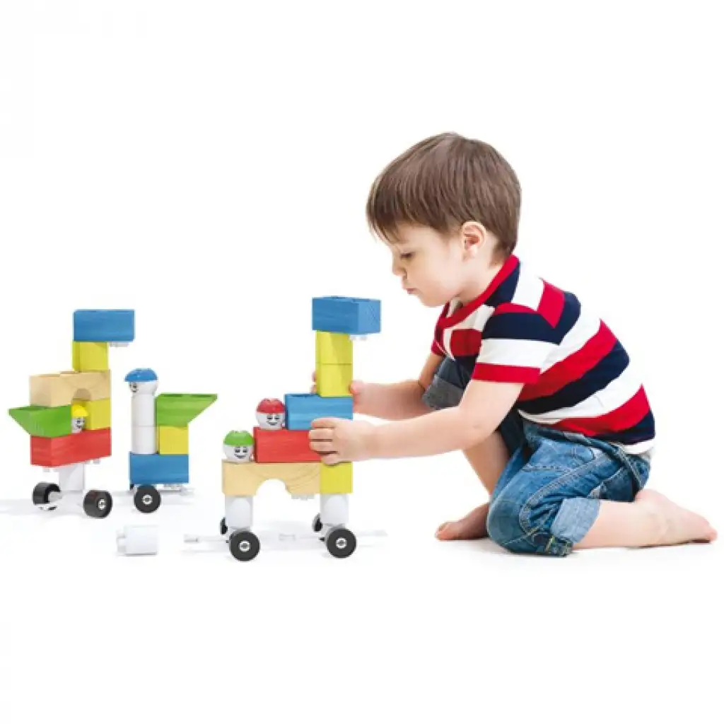 Quercetti: Modi Bloc Premium fa és műanyag építőjáték 30db-os kép 3