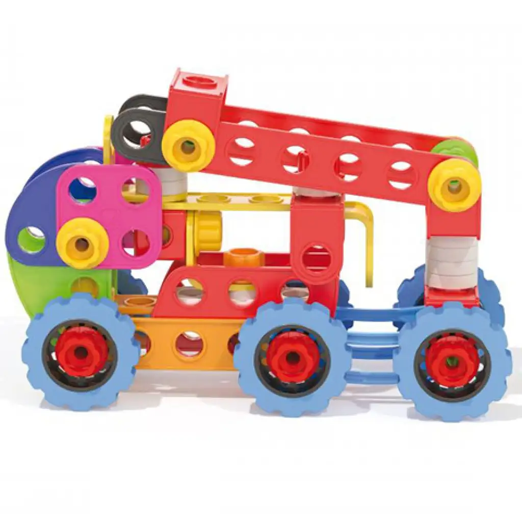 Quercetti: Tecno Jumbo munkagépek építőjáték szett 84db-os kép 2