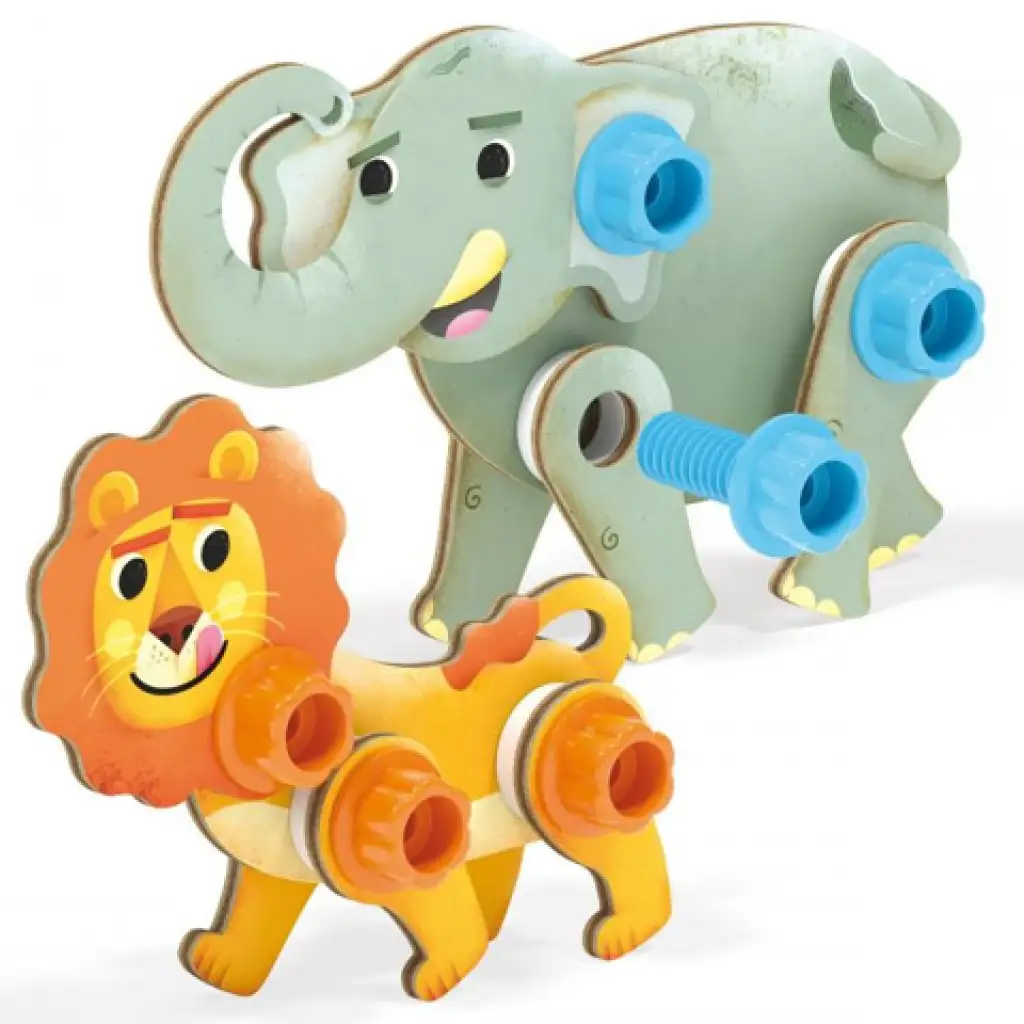 Quercetti: Techo Állatos fa építőjáték kép 2