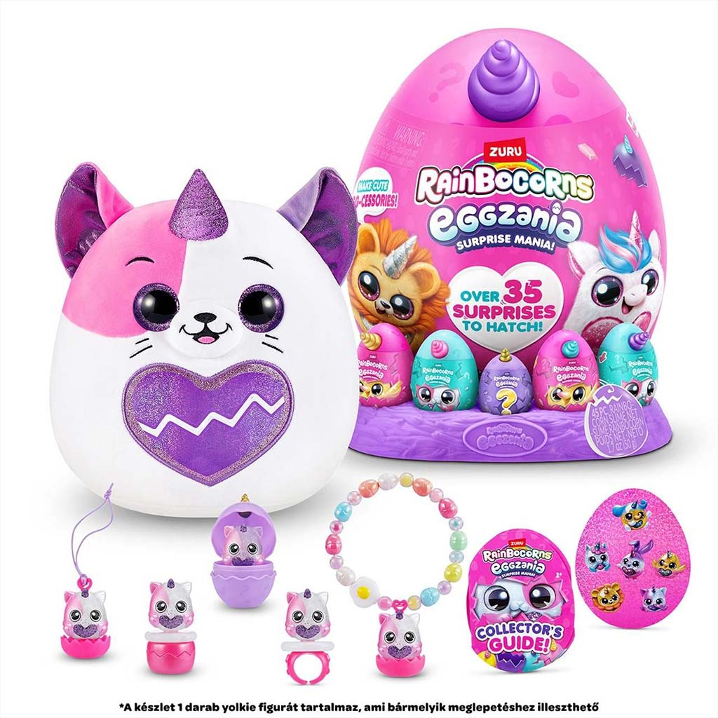 Rainbocorns: Eggzania meglepetés tojás plüssfigurával többféle változatban 1db kép 6