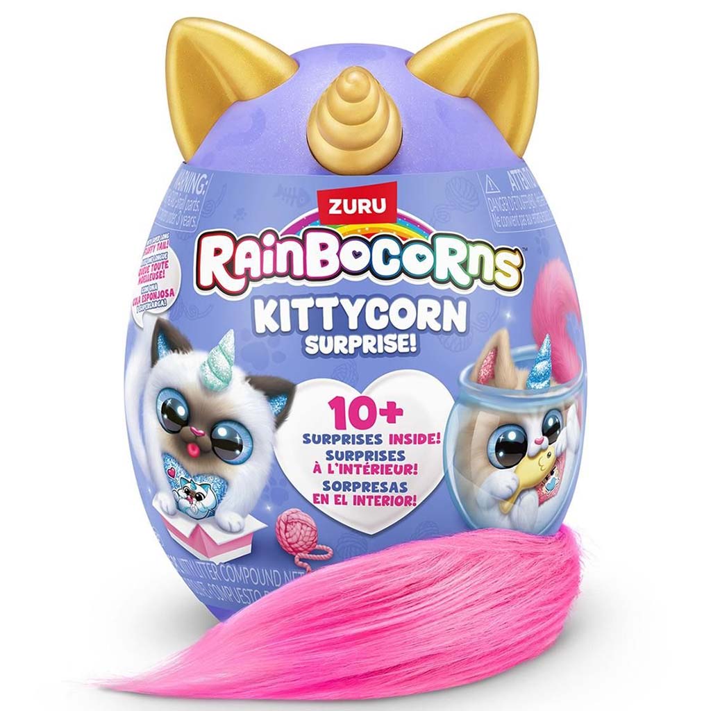 Rainbocorns: Pocket Kittycorn meglepetés cica plüssfigura többféle változatban 1db