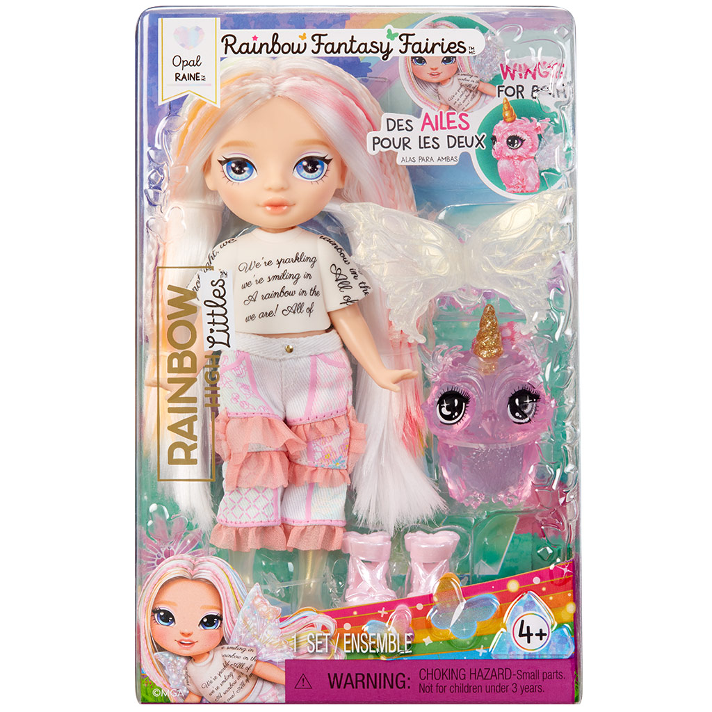 Rainbow High Littles szivárvány tündér Opal Raine baba