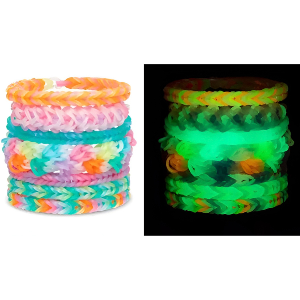 Rainbow Loom: Sötétben világító gumikarkötő készítő szett kép 2
