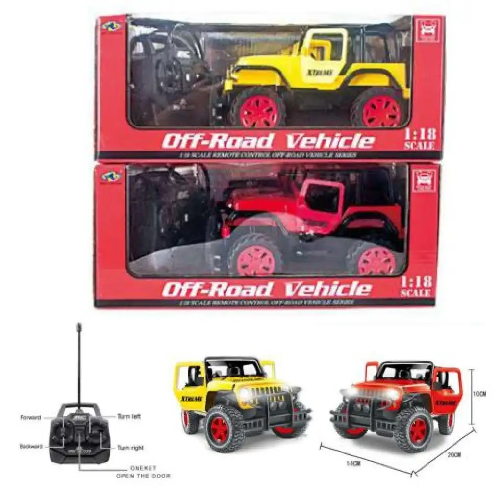 RC Jeep Wrangler távirányítós terepjáró két színváltozatban 1/18