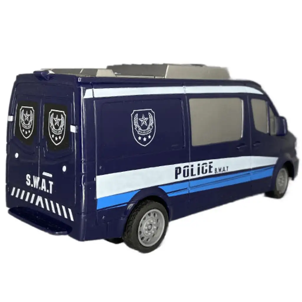 RC Távirányítós SWAT rendőr kisbusz fénnyel 27MHz 1/32-es méretarány 25cm kép 2
