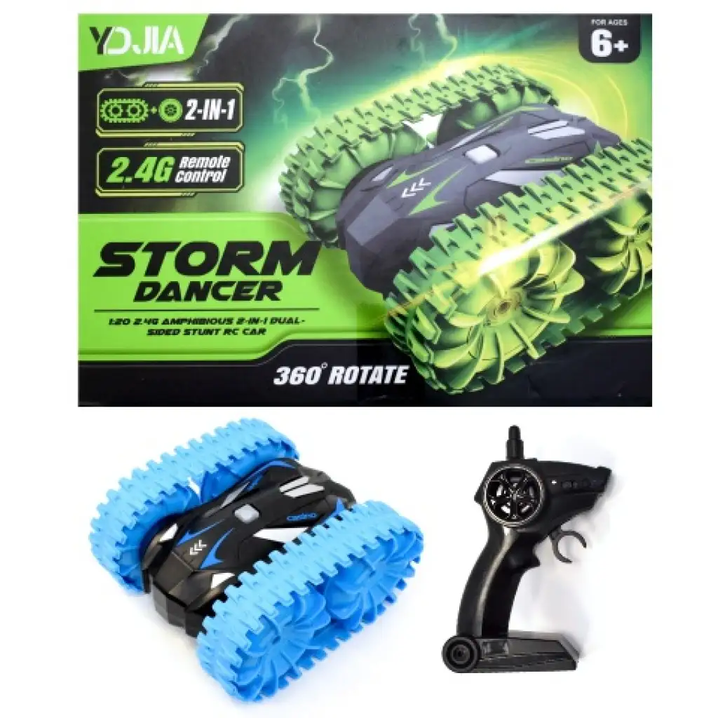 RC Storm Dancer 360: 2 az 1-ben kétéltű távirányítós jármű lánctalpakkal 2.4GHz több változatban kép 3
