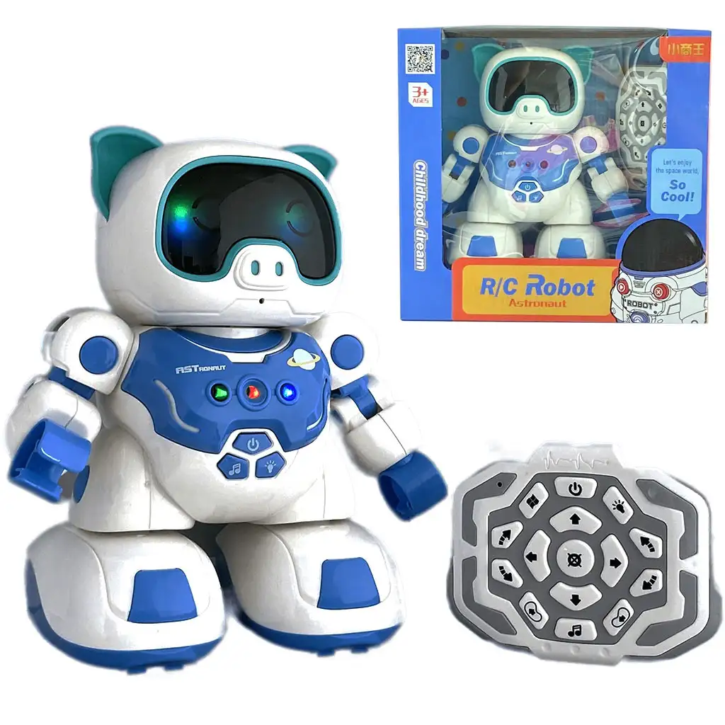 RC Távirányítós interaktív táncoló robot malac fény és hang effektekkel 20cm