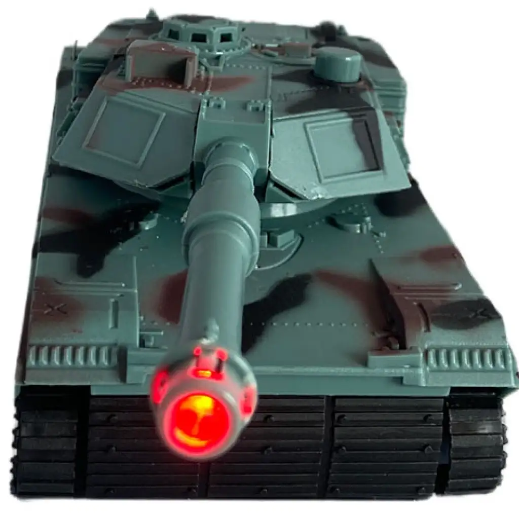 RC Távirányítós terepmintás M1 Abrams tank fénnyel és hanggal 1/32-es méretarány 23cm kép 3